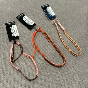 Bundle of 3 Express Beaded String Bracelets (Adjustable)